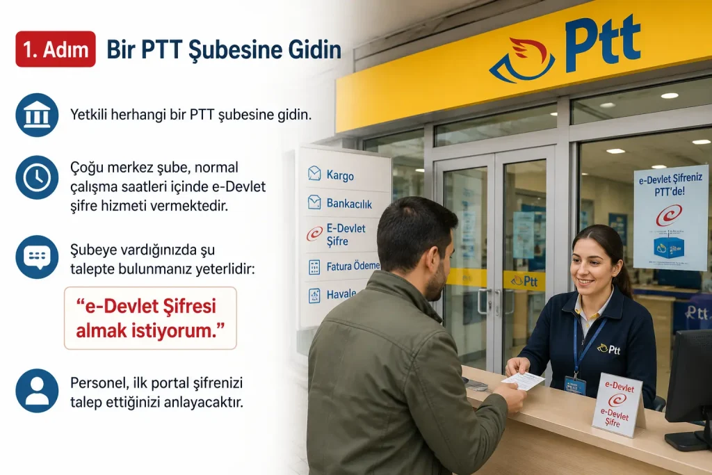 Adım: Bir PTT Şubesine Gidin
