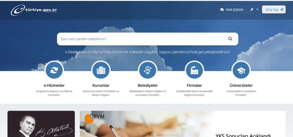 e-Devlet Şifrenizle Giriş Yapma