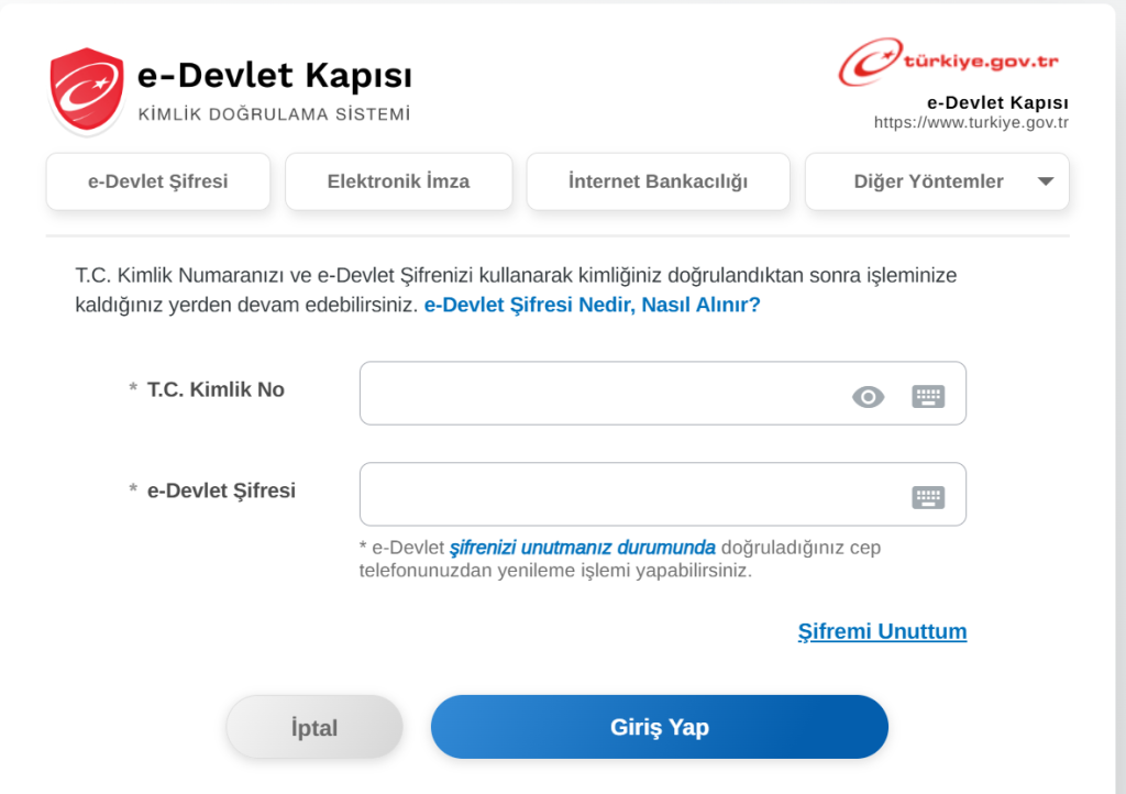 3. Yabancı Kimlik Numaranızı girin.