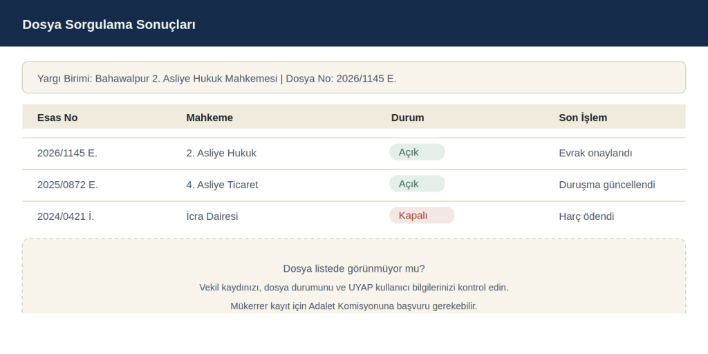 Dosya Sorgulama