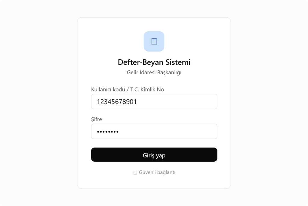 Defter Beyan Sistemi Giriş Nasıl Yapılır