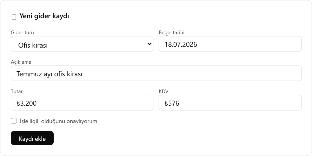 Gider Kaydı Nasıl Yapılır