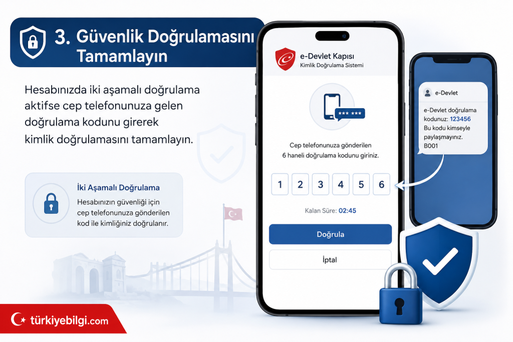 3. Güvenlik Doğrulamasını Tamamlayın