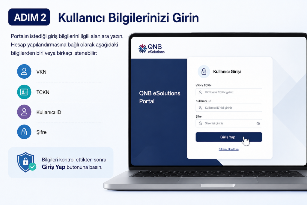 Adım 2: Kullanıcı Bilgilerinizi Girin