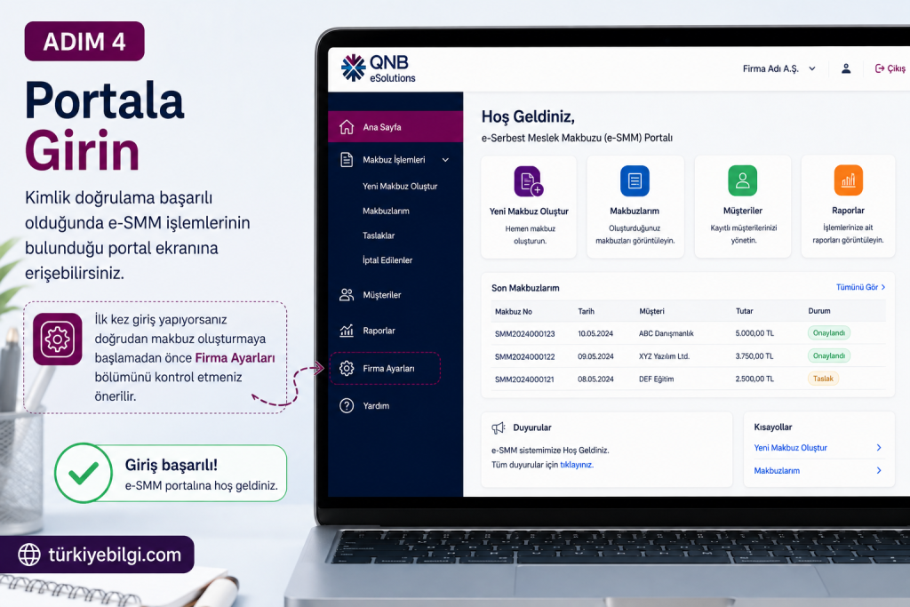 Adım 4: Portala Girin