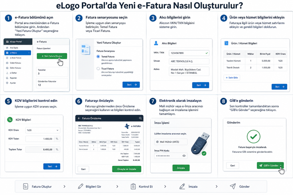 eLogo'da Yeni e-Fatura Nasıl Oluşturulur