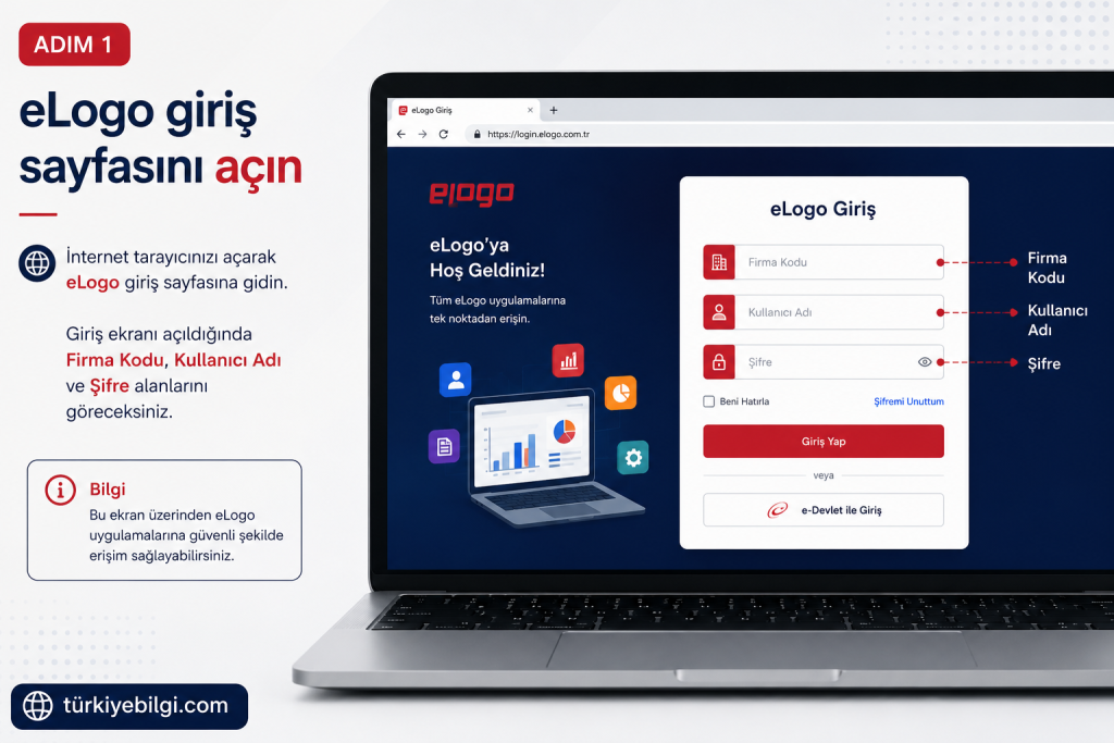 1. eLogo giriş sayfasını açın