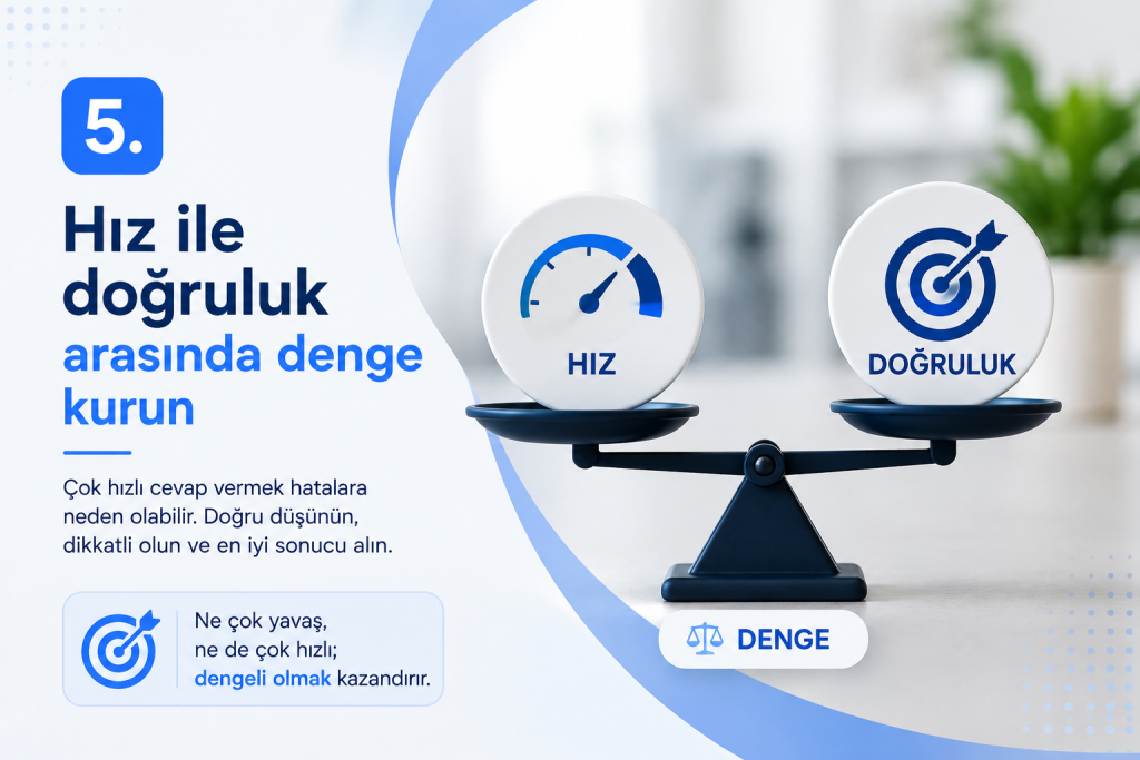5. Hız ile doğruluk arasında denge kurun