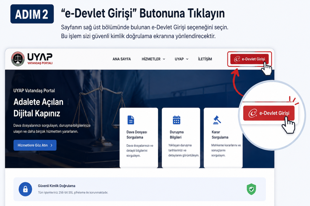 Adım 2: "e-Devlet Girişi" Butonuna Tıklayın
