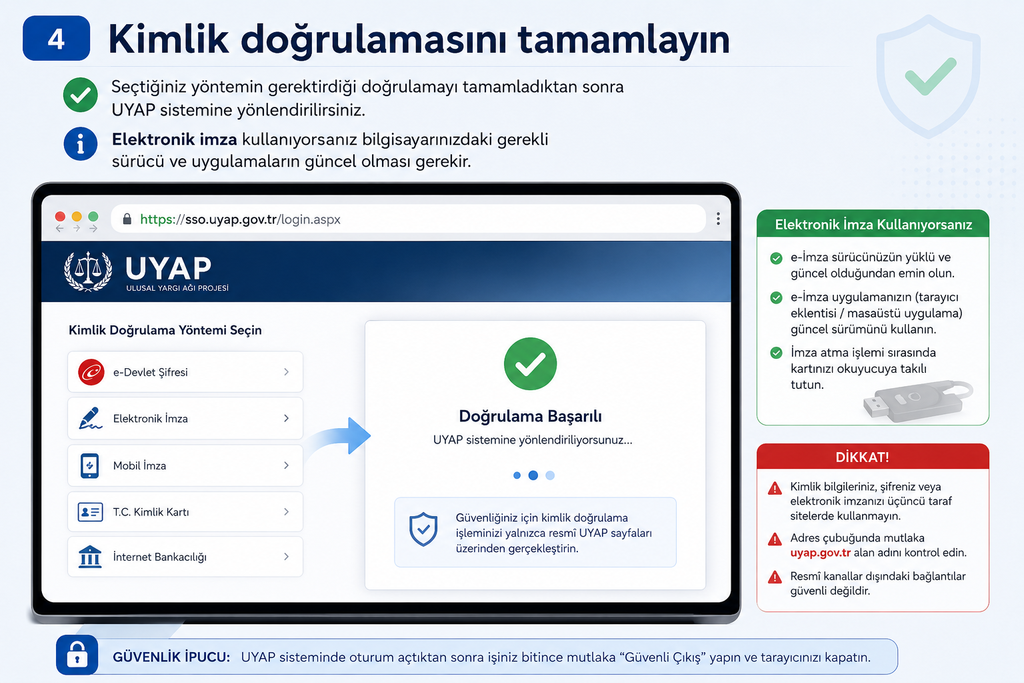 4. Kimlik doğrulamasını tamamlayın