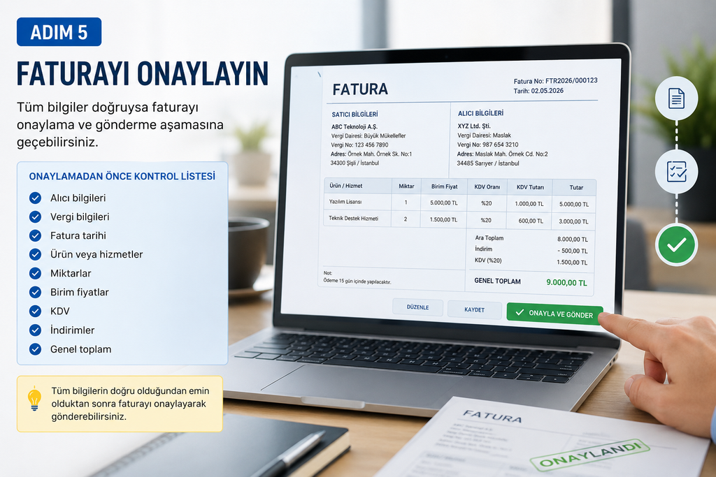 5. Faturayı Onaylayın
