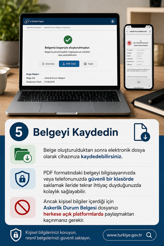 5. Belgeyi Kaydedin