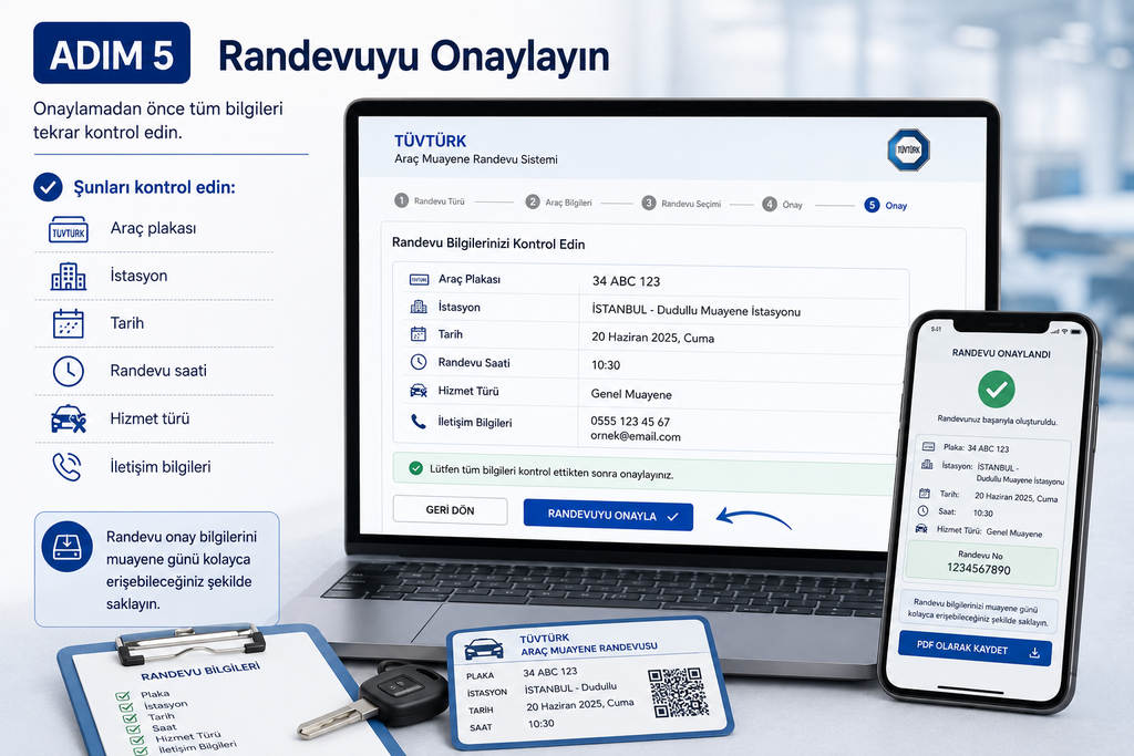 Adım 5: Randevuyu Onaylayın